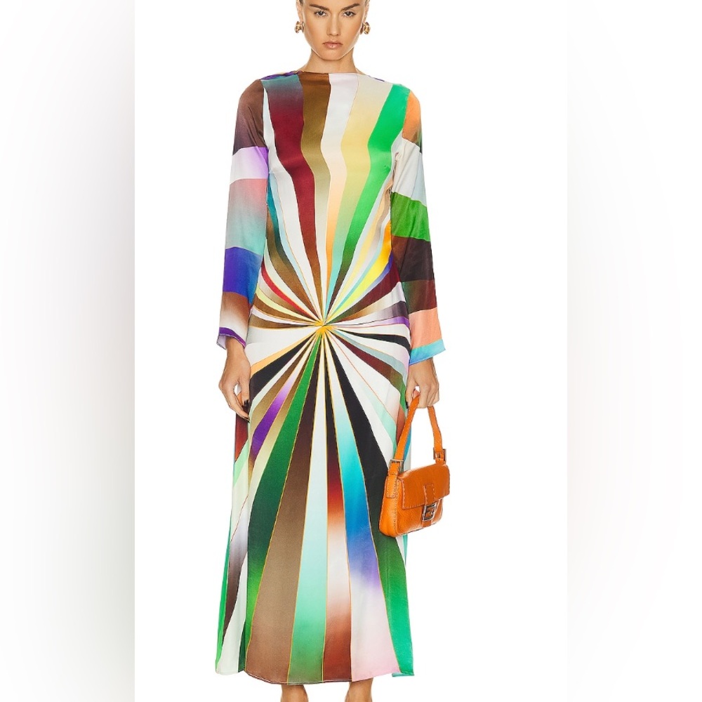 SIEDRES Colorful Long Sleeve Dress